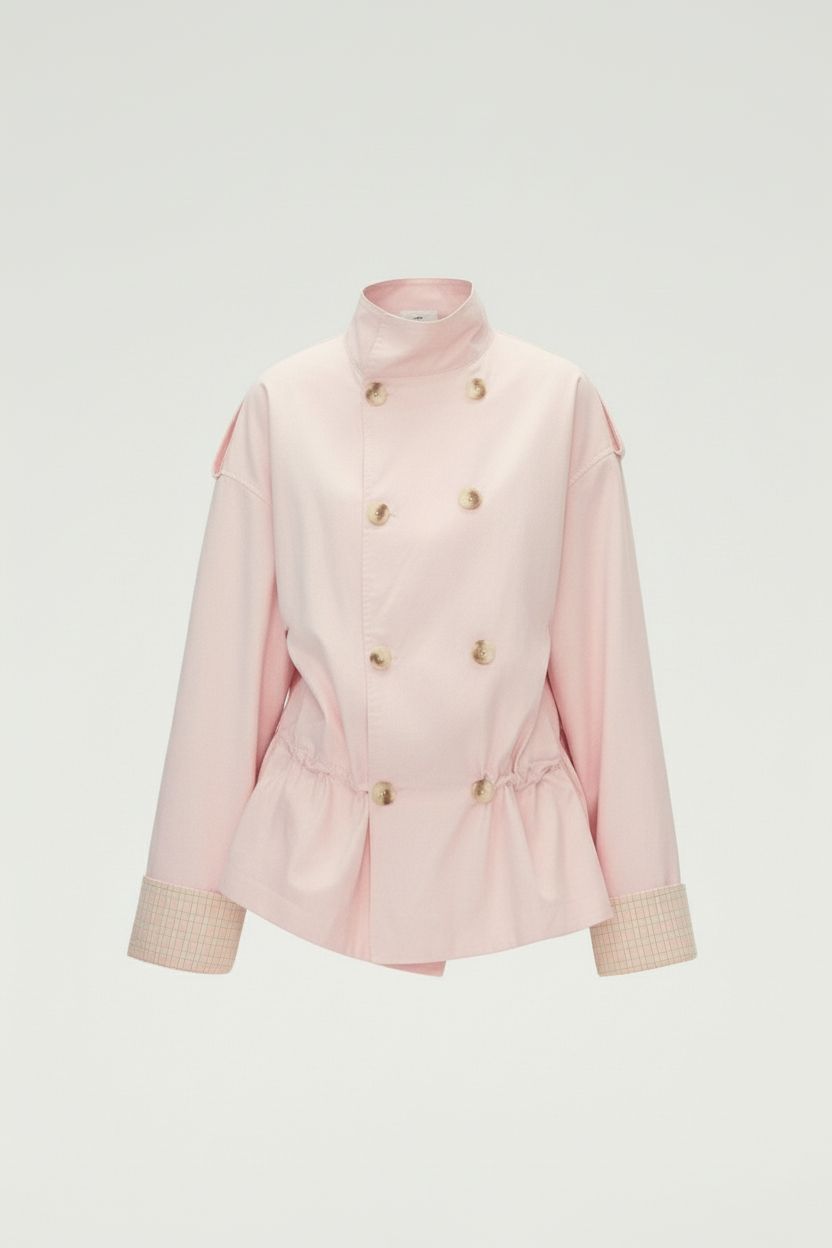 Pink Short Trench Coat