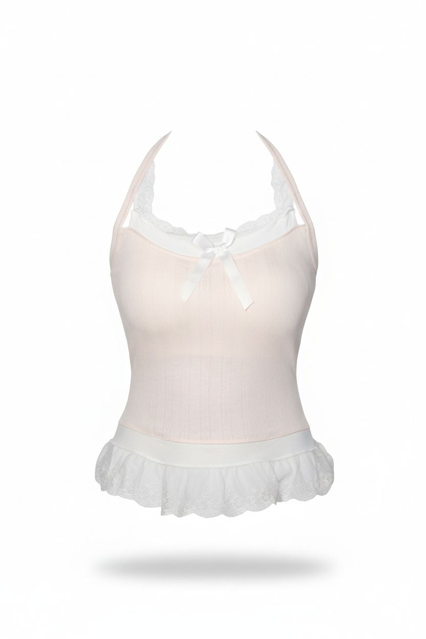 Pink Lace Layered-Look Camisole