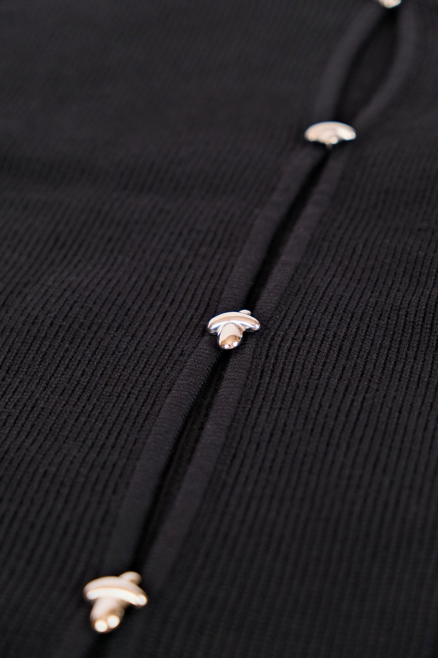 Elegant backless black knitted top