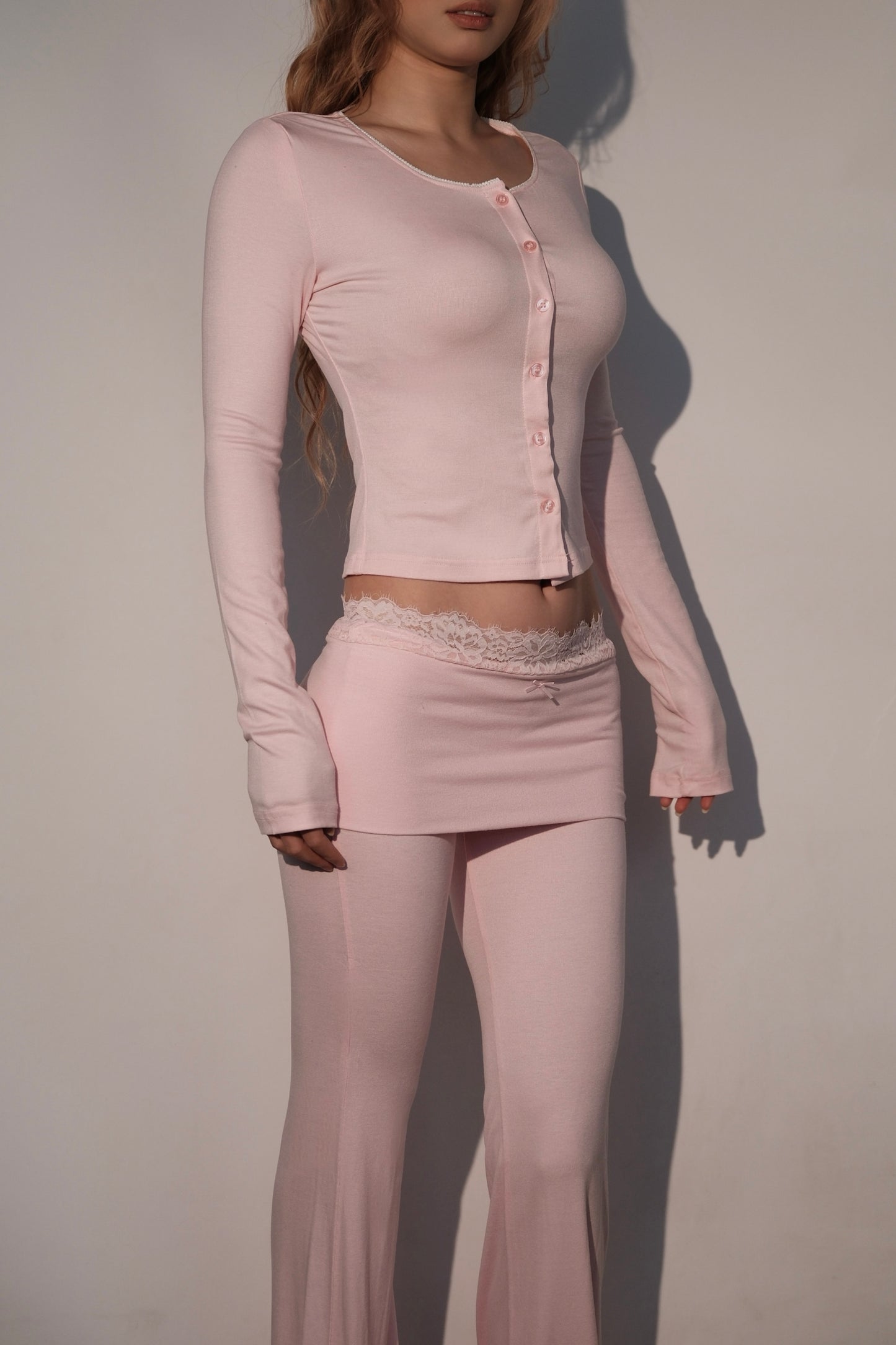 Cozy long sleeves & foldover pant outfit