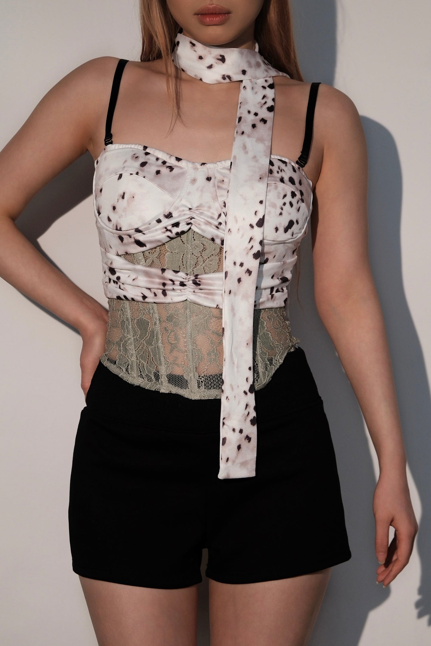 Leopard Print Boned Corset