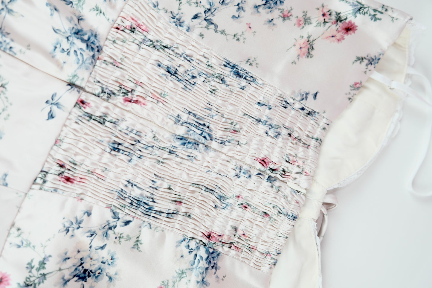 Structured Bustier Floral Slip Dress