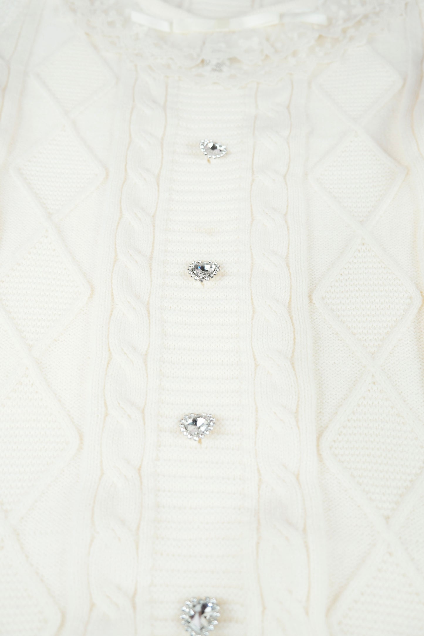 White Lace Knit Sweater Dress