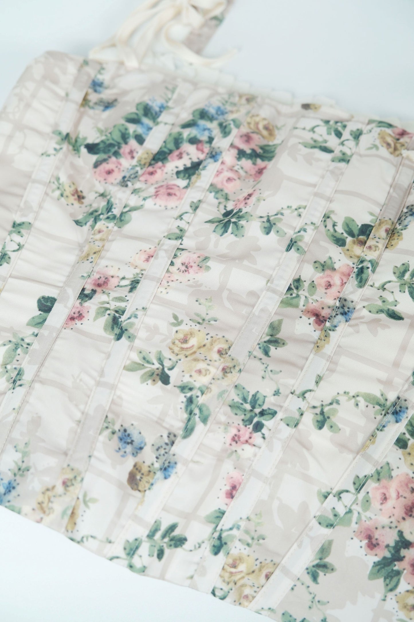 Ditsy Floral Bustier with Structural Boning & Soft Cups