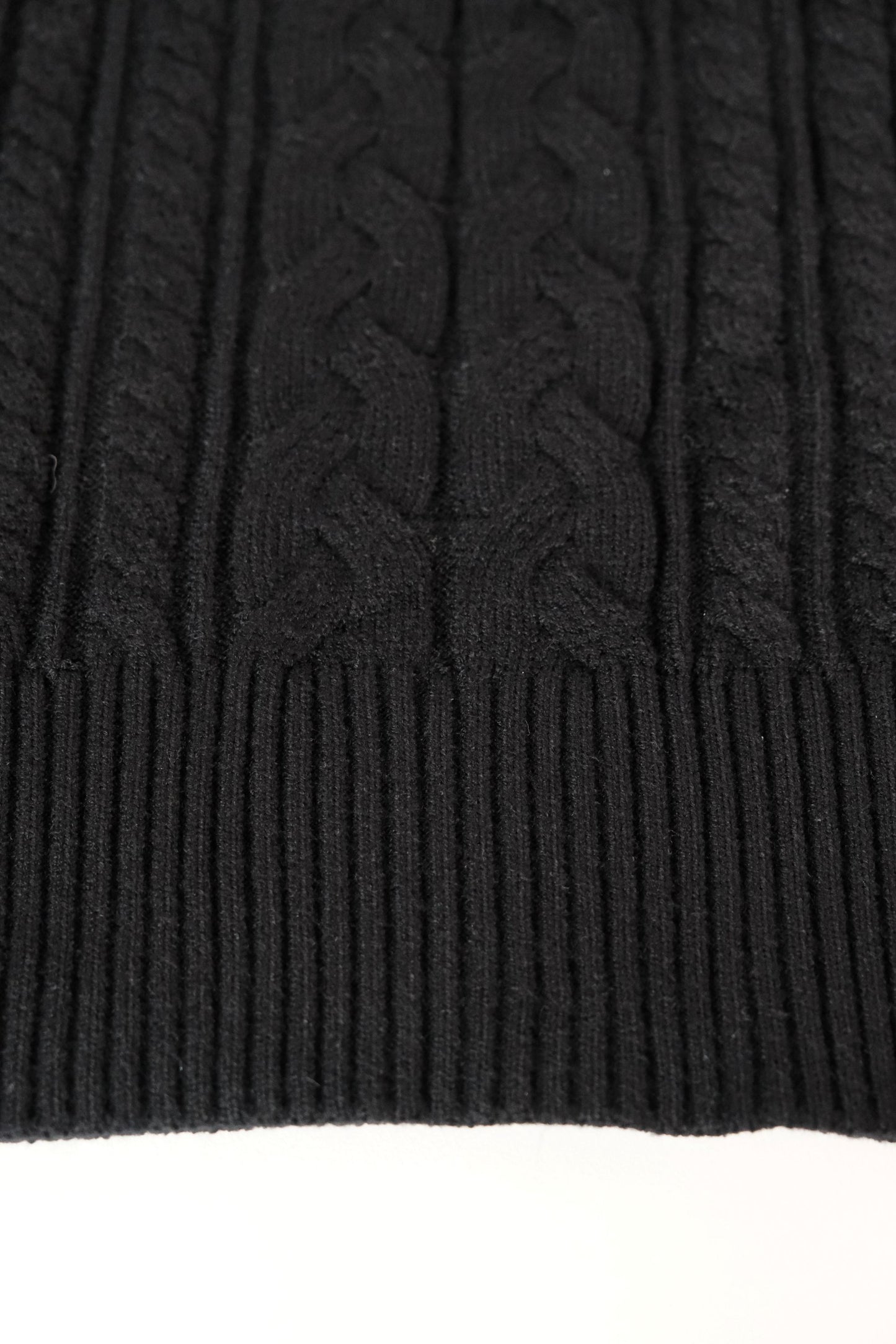 Black Chunky Knit Top