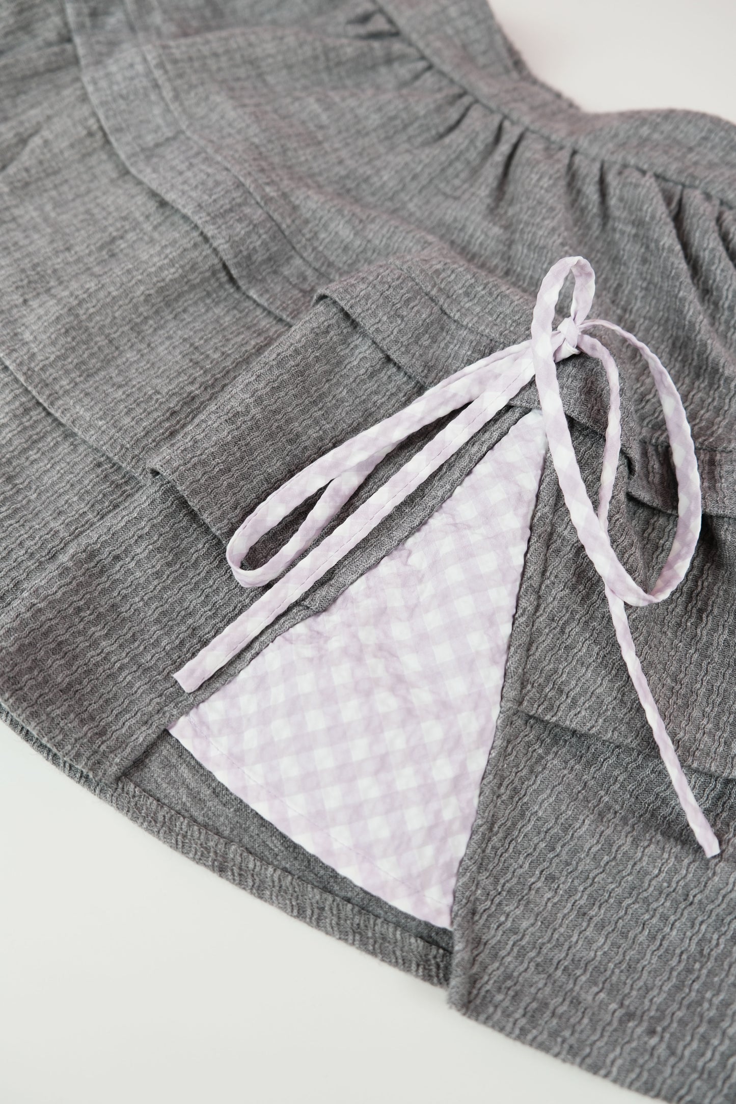 Melange Checkered Two-Piece in Dusty Grey