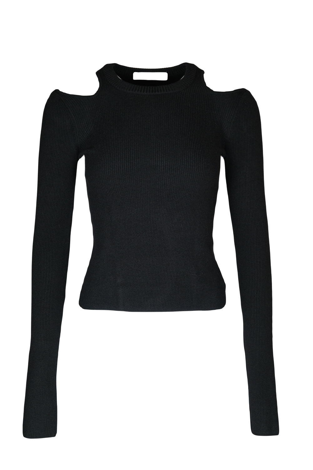 Elegant backless black knitted top