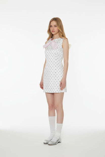 Polka Dots Sleeveless Dress
