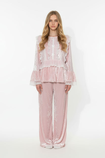 Bow-Detailed Lace Thermal