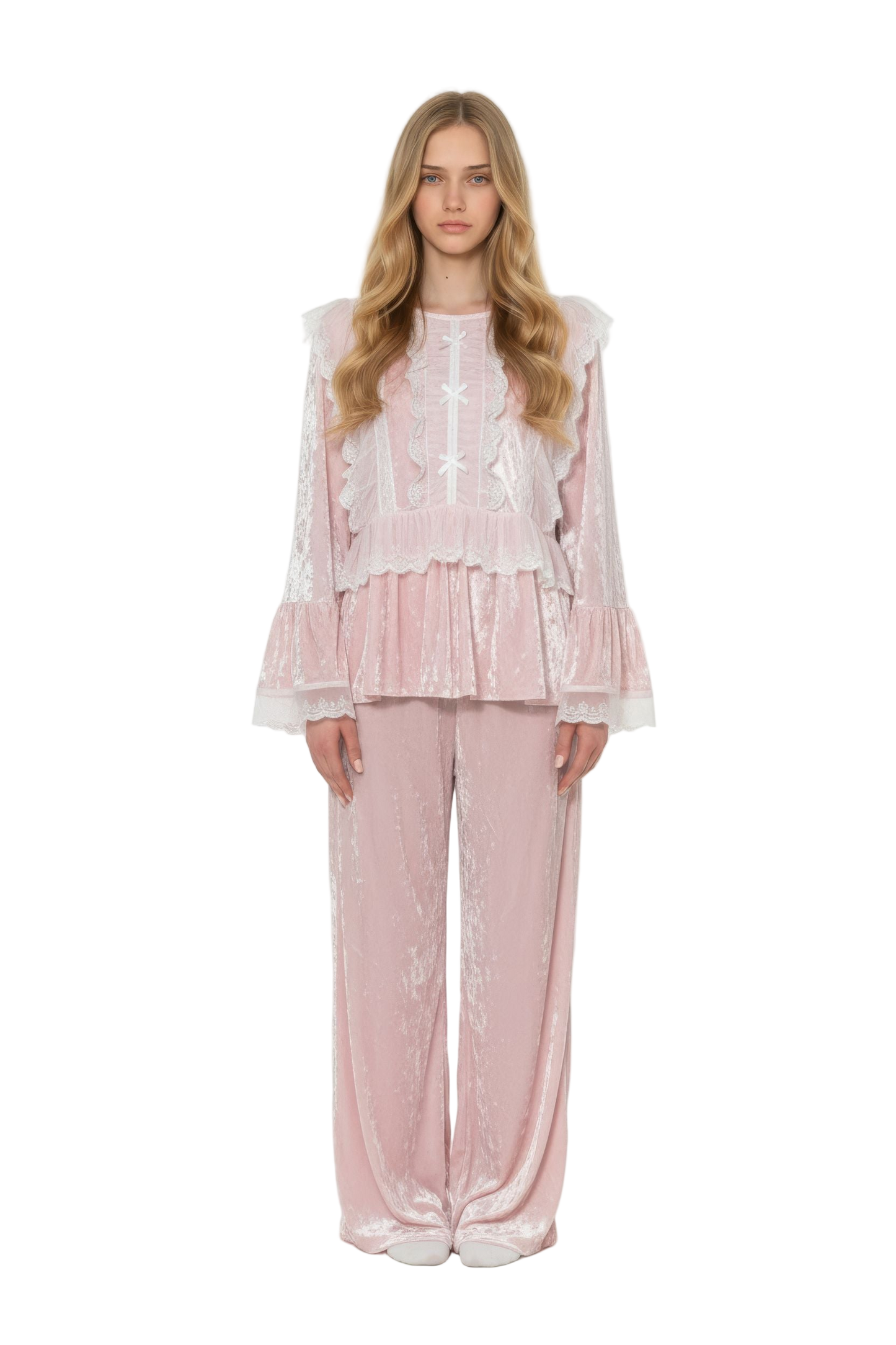 Bow-Detailed Lace Thermal