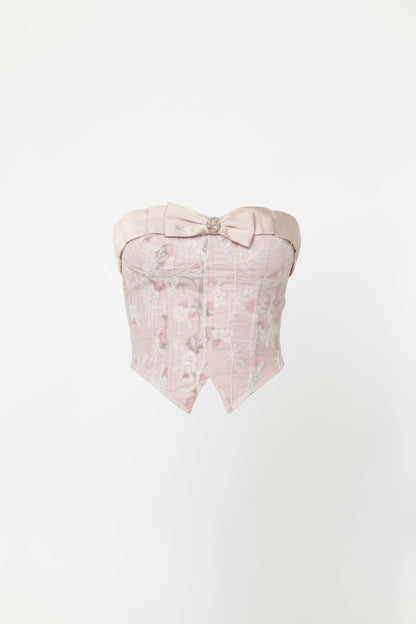 Wild Rose｜ Bow Detail Boned Bustier