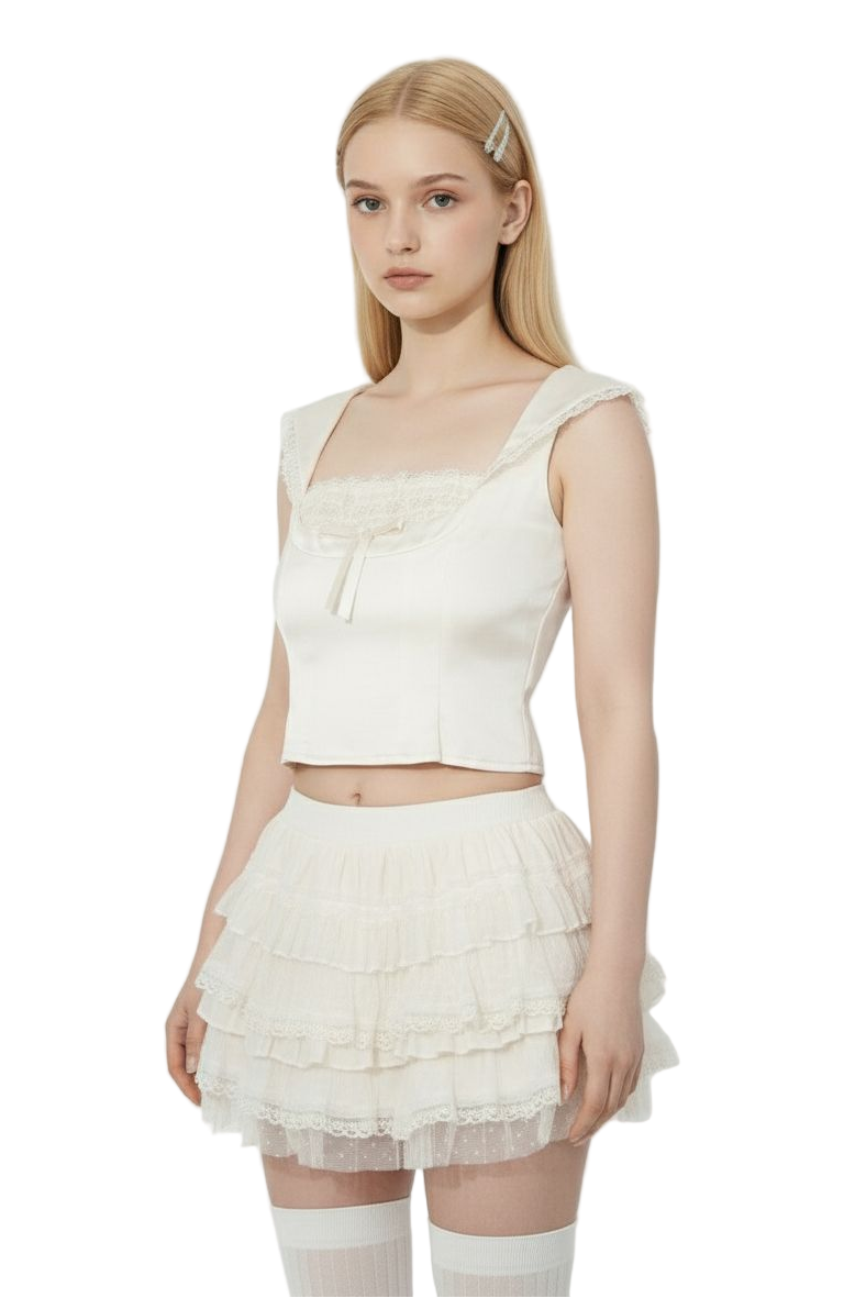 Satin Pink Apricot Top