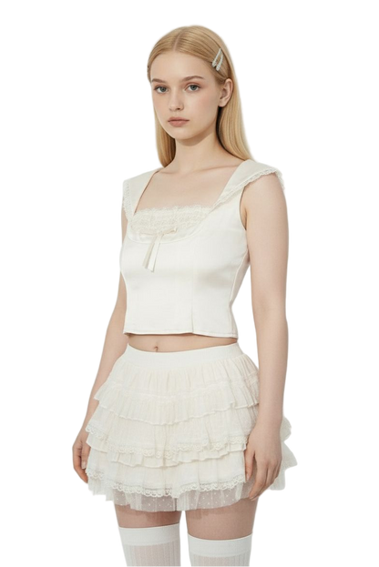 Satin Pink Apricot Top