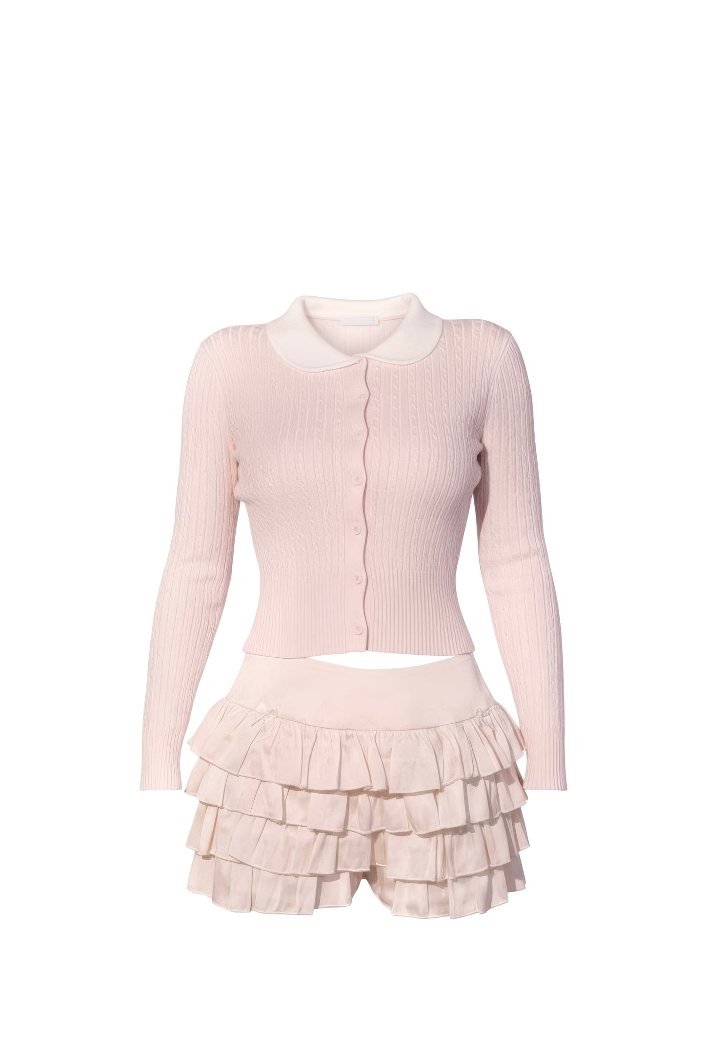 Dolly Collar Cable Knit Top