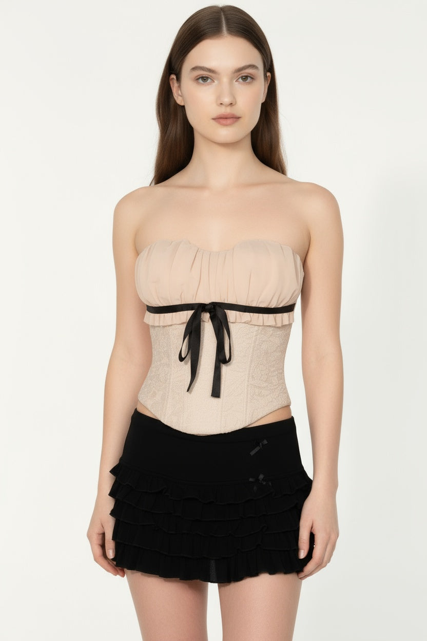 Lace Boned Bustier Corset