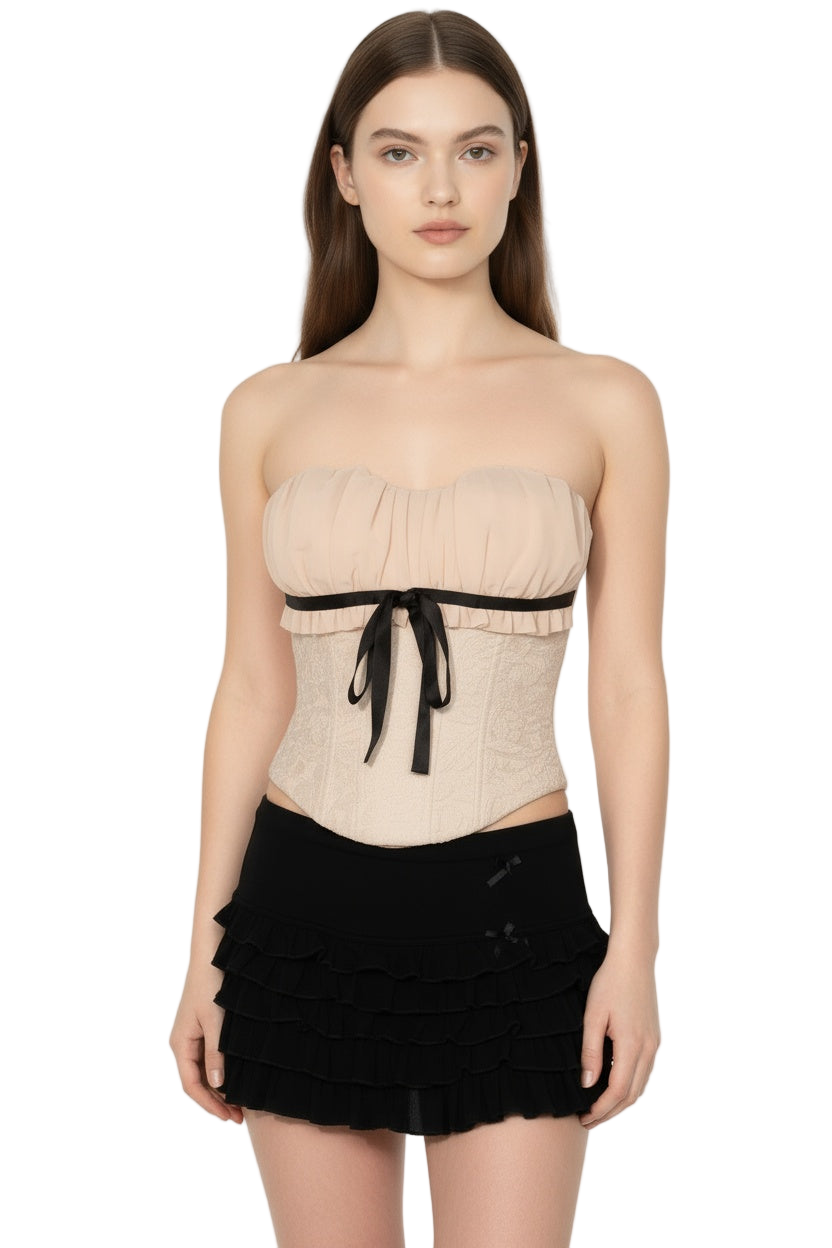 Lace Boned Bustier Corset