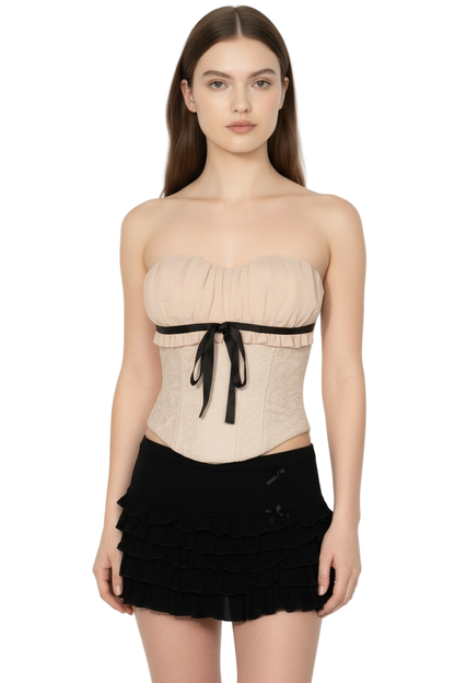 Lace Boned Bustier Corset