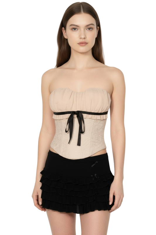 Lace Boned Bustier Corset