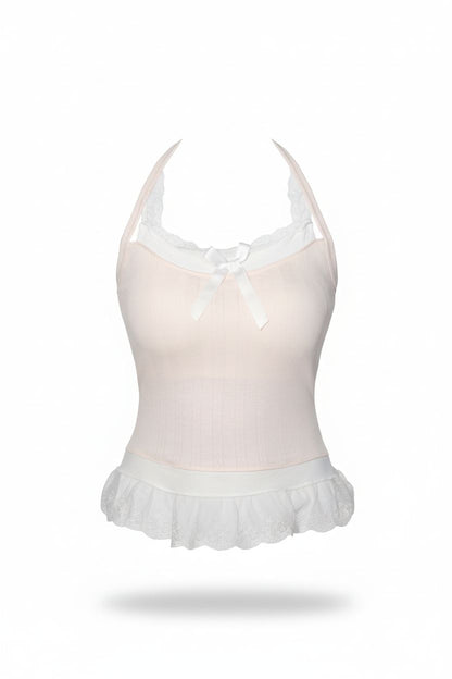 Pink Lace Layered-Look Camisole