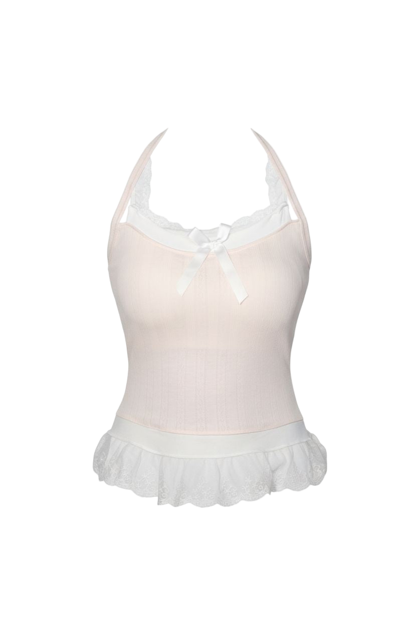 Pink Lace Layered-Look Camisole