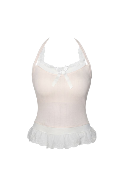 Pink Lace Layered-Look Camisole