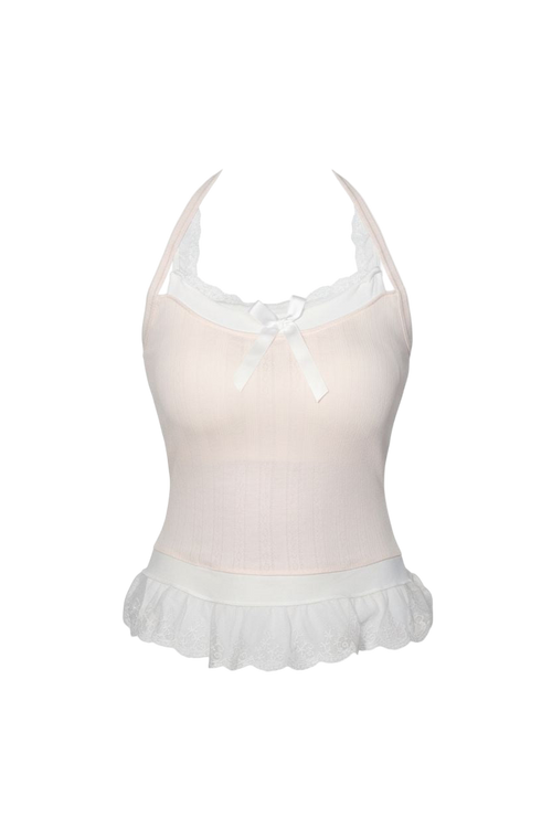 Pink Lace Layered-Look Camisole