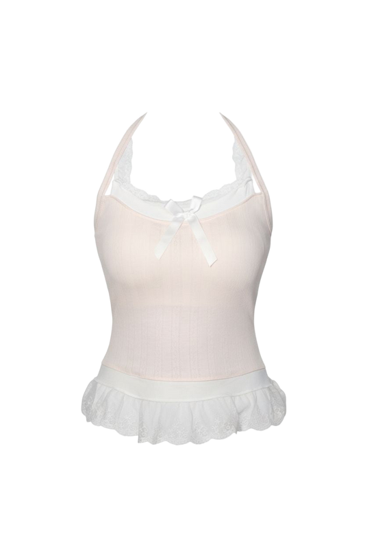 Pink Lace Layered-Look Camisole