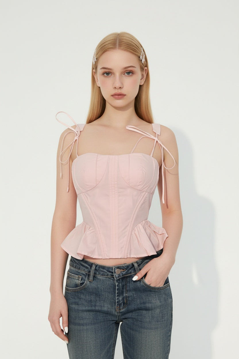 Blush Pink Corset Top