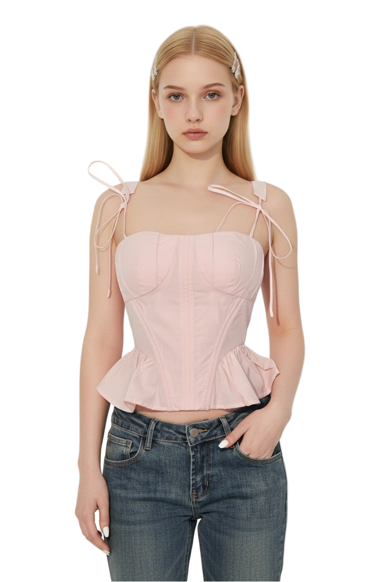 Blush Pink Corset Top