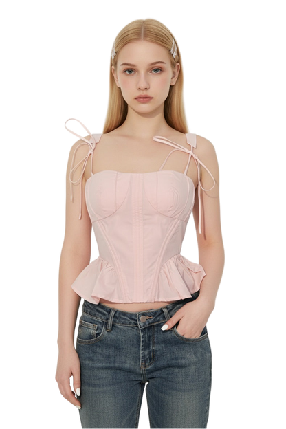 Blush Pink Corset Top