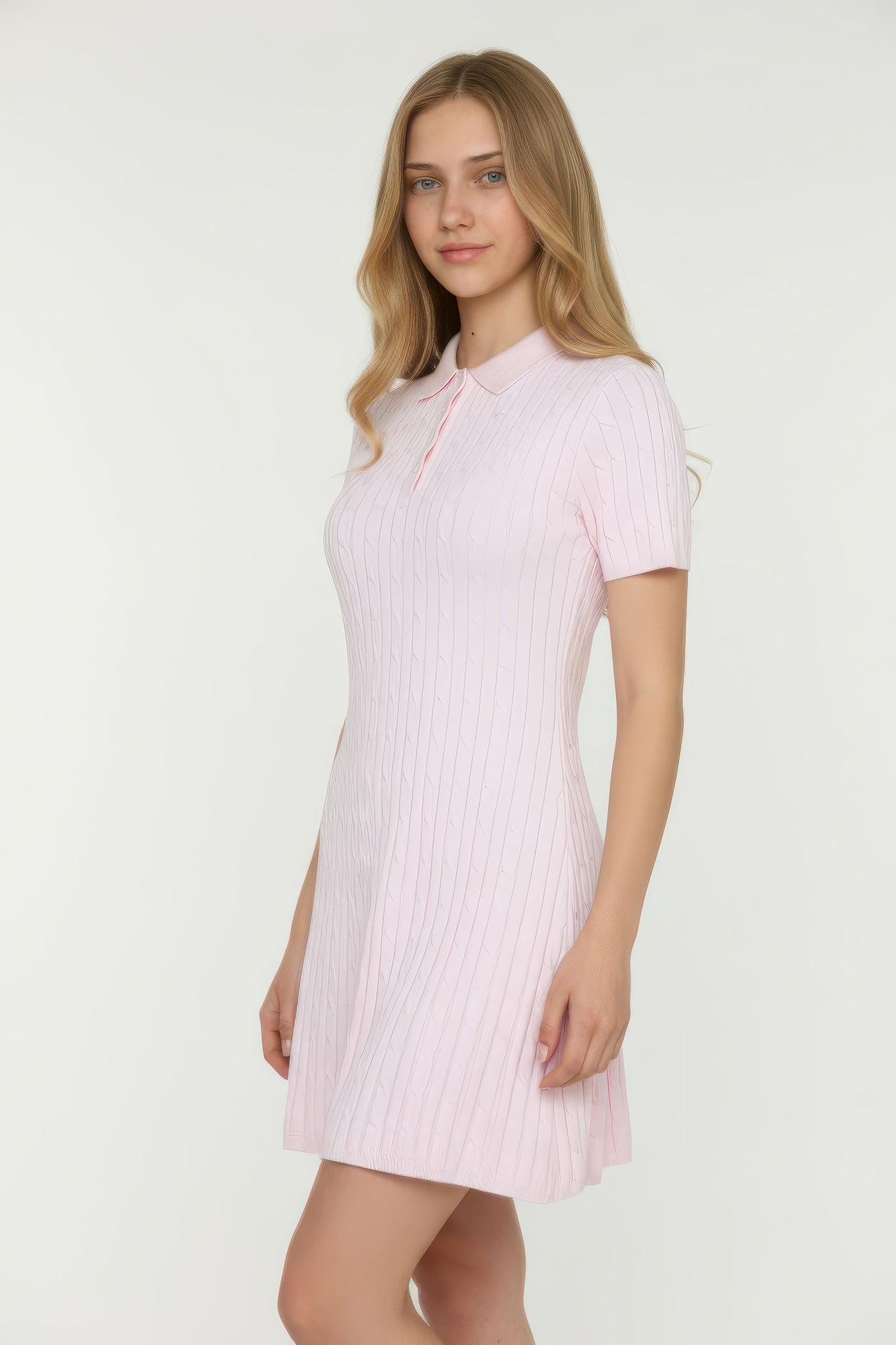 Classic Polo Neck Sweater Dress