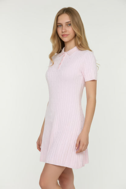 Classic Polo Neck Sweater Dress