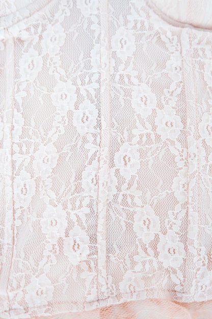 Pink Lace Corset Top
