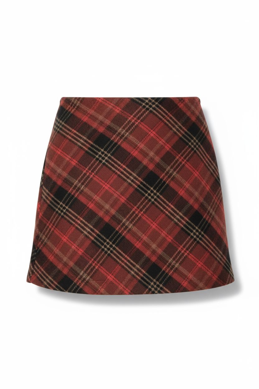 Scottish Tartan Wool Mini Skirt