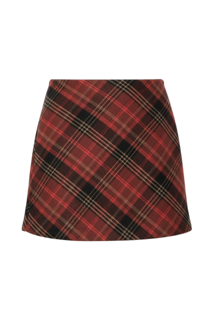 Scottish Tartan Wool Mini Skirt