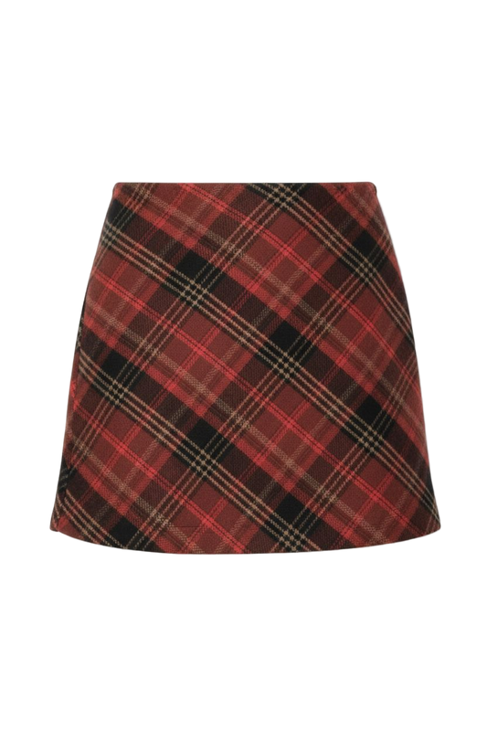 Scottish Tartan Wool Mini Skirt