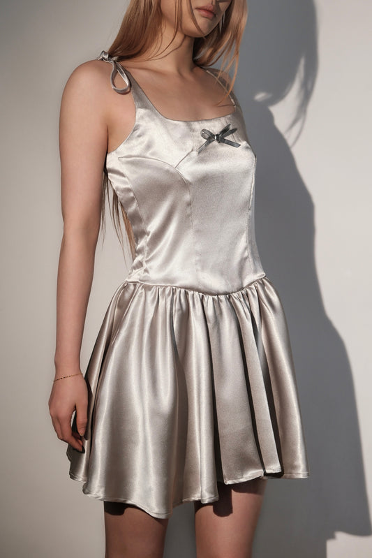 Champagne Latte Tone Slip Dress