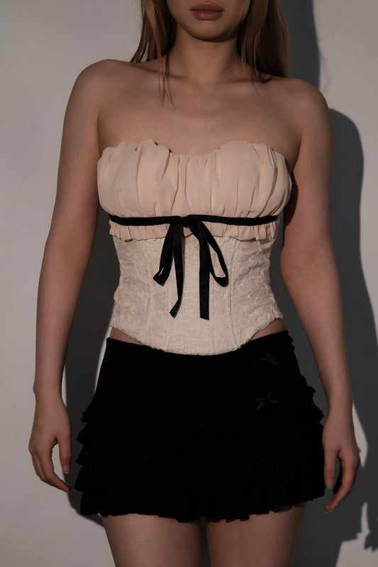 Lace Boned Bustier Corset
