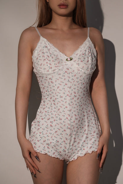 Pastel Floral camisole romper for Homewear