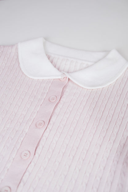 Dolly Collar Cable Knit Top