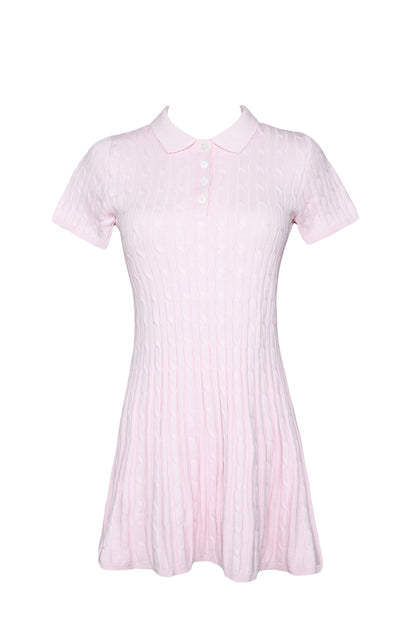 Classic Polo Neck Sweater Dress