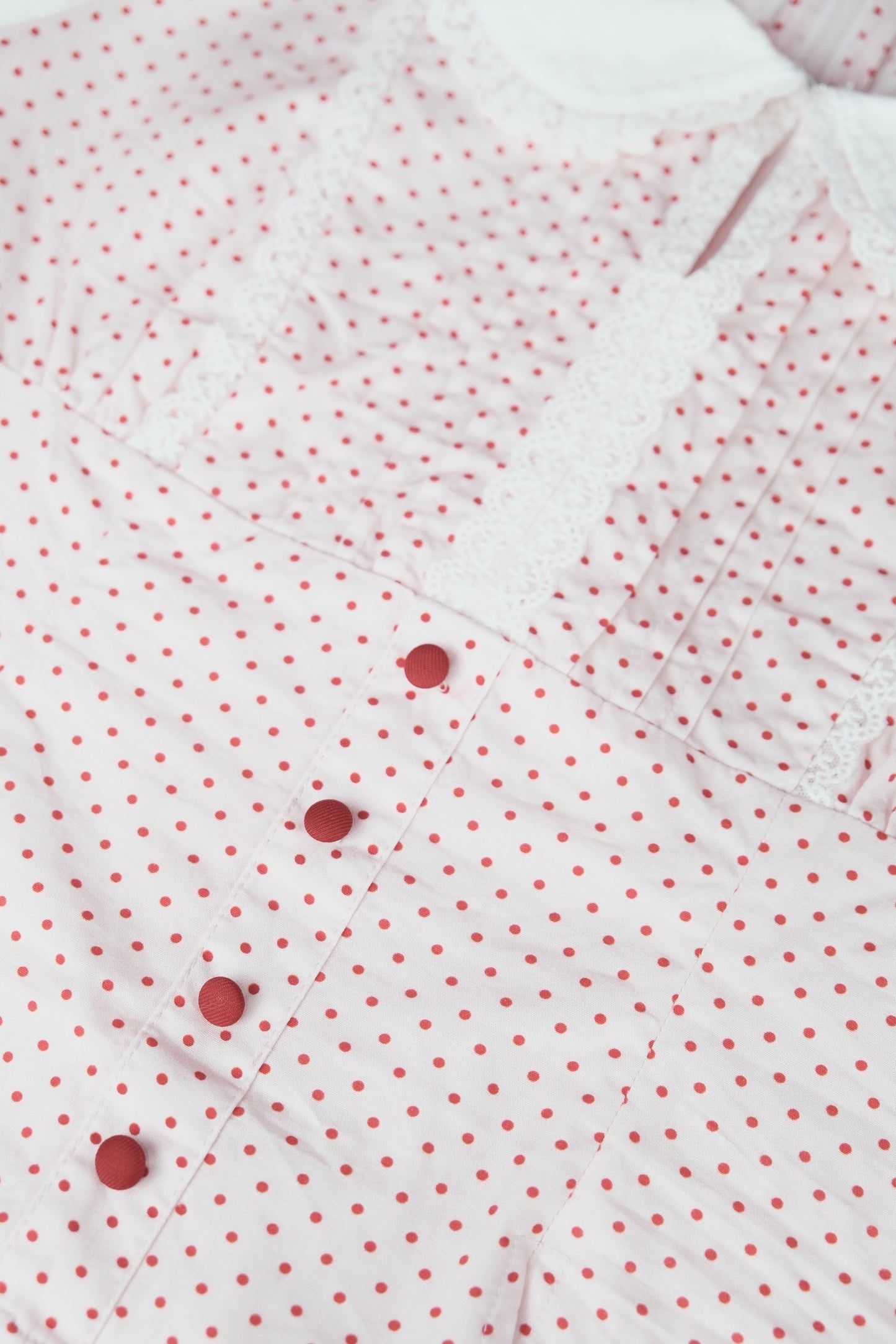 Retro Polka Dot Two-Piece Set Fabric