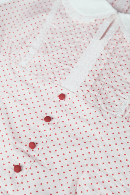 Retro Polka Dot Two-Piece Set Fabric