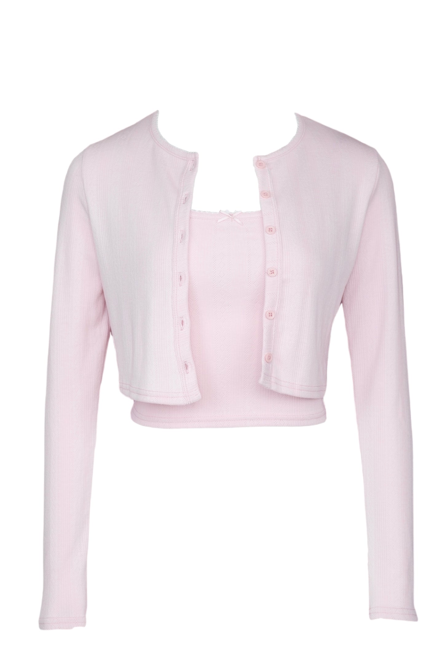 Pastel Pink 3-Piece Loungewear Shorts Set