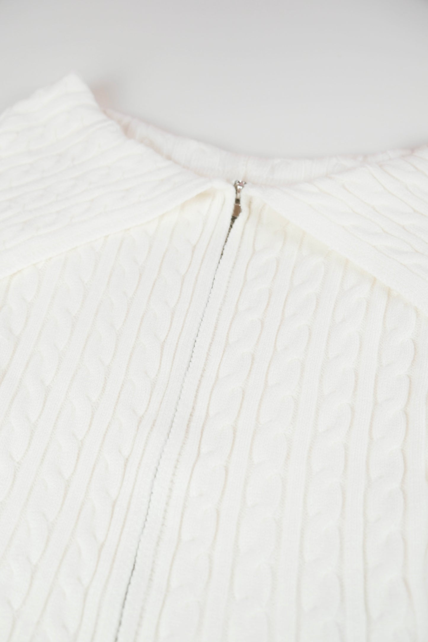 Chunky Cable Knit Sweater with Wide Notch Collar