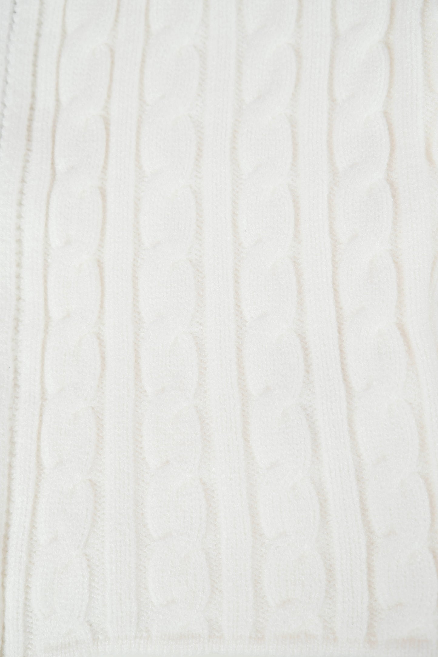 Chunky Cable Knit Sweater with Wide Notch Collar