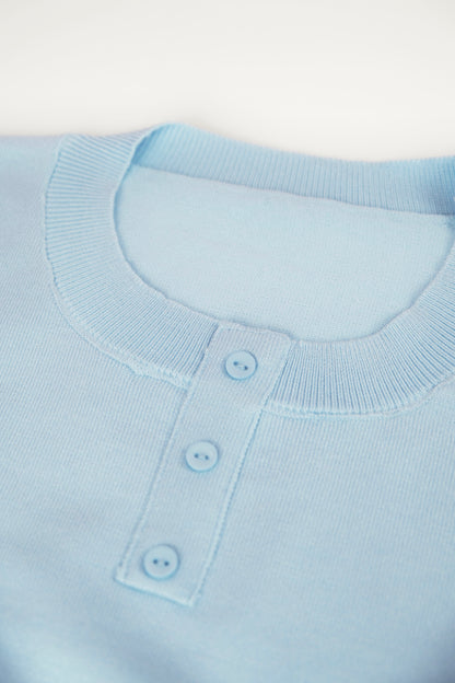 Baby Blue Top & Skirt Ensemble