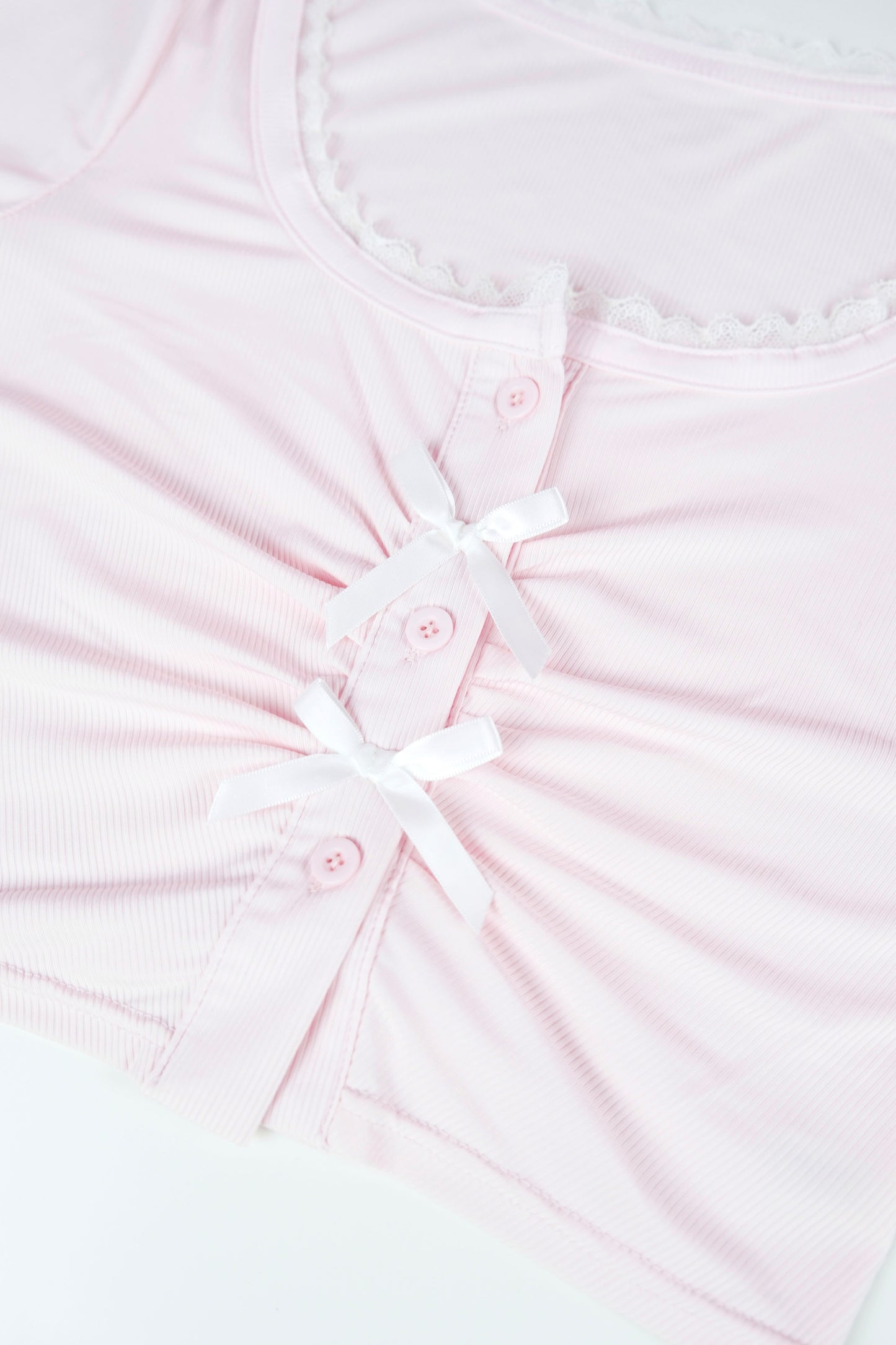 Pink Lace-Trimmed Top