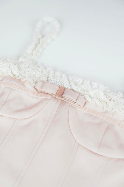 Lace Boned Bustier and Mini Skirt Set