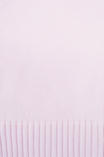 Pink Hooded Knit Set with Wide-Leg Trousers